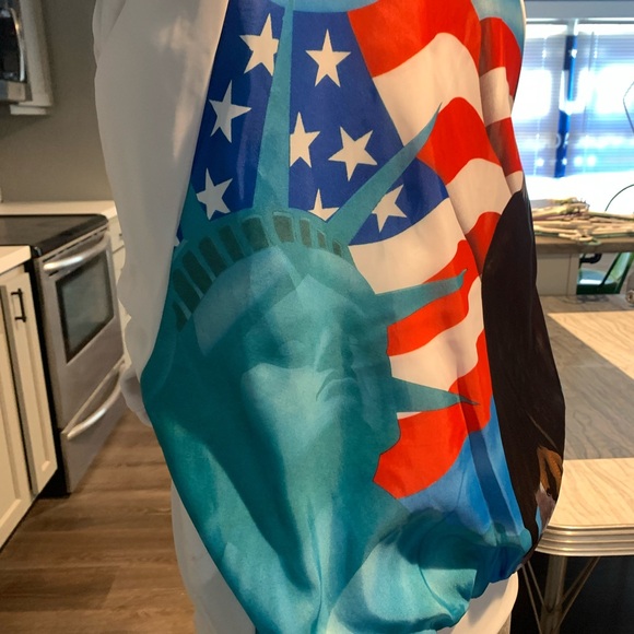 Vintage VFW satin snap jacket double sided King Louie Made in USA Medium Indiana - Picture 5 of 12